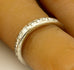 Platinum .81ctw round diamond eternity wedding band sz 4.25 ring vintage estate