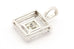 14k white gold GIA 1.01ct princess diamond 0.35ctw square halo box pendant 1.6g