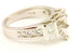 FINER J Platinum diamond semimount engagement ring size 6 9.9g estate