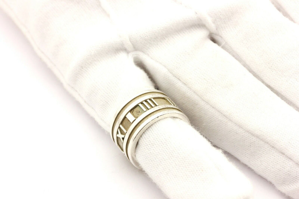 925 sterling silver Roman numeral 1995 12mm wide band ring size 6.25 11.9g