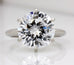 platinum 11.5mm round brilliant cubic zirconia solitaire engagement ring 7.65g