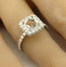 Platinum diamond halo engagement ring 7.4mm semi mount 1.11ctw accents NEW 6.04g