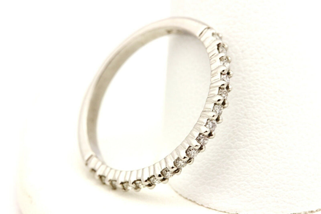 Platinum .23ctw round diamond anniversary wedding band size 6.75 ring NEW 3.02g