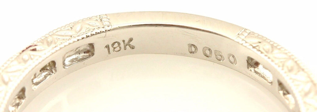 18k white pink rose gold two tone 6mm square semi mount engagement ring NEW