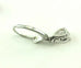 14k white gold 7.5mm CZ pear dangle earrings scroll fleur de lis leverback NEW