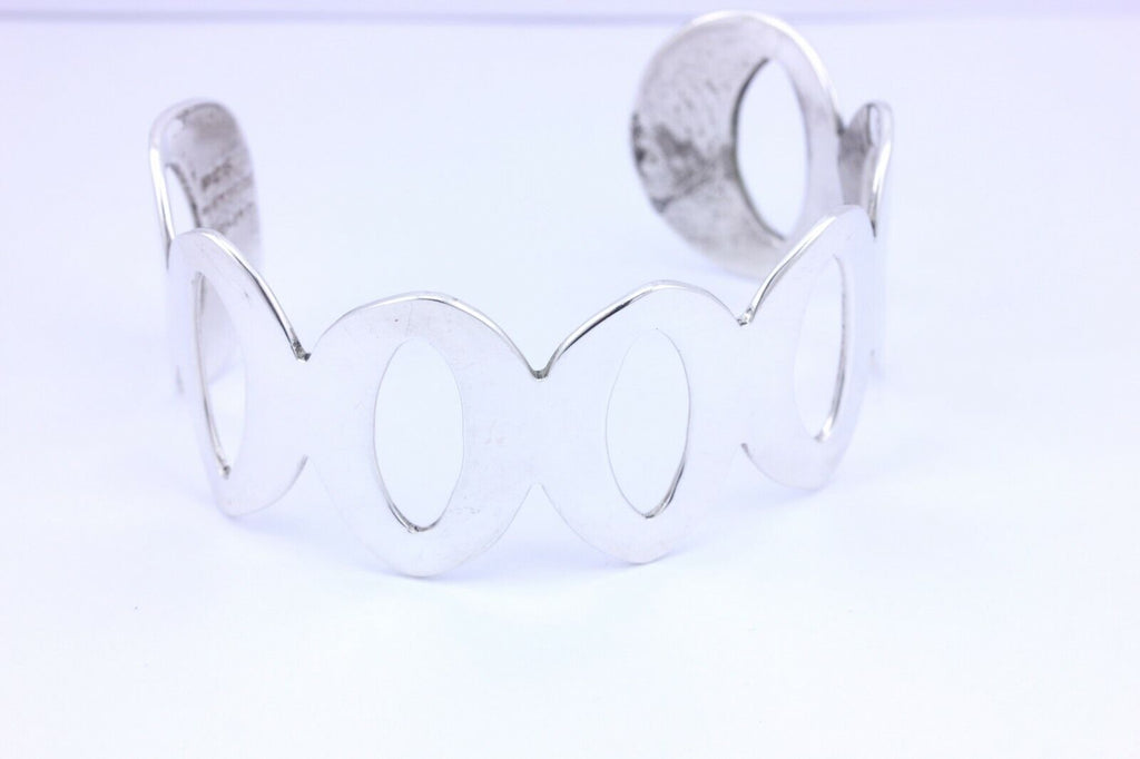 925 sterling silver Taxco Mexico TG-130 cuff bracelet estate vintage 7" 30.6g