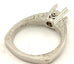 Platinum Solitaire Engagement Ring Setting Deco Engraved Cathedral Square Shank