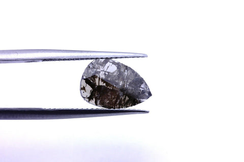 loose natural diamond gray and brown pear shape 1.67ct 12.70x8.60x1.42mm new gem