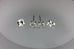 14k white gold .63ctw 4.3mm round diamond solitaire stud earrings NEW .81 grams