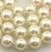6.5-7mm round white cultured pearl 18" necklace 14k white gold clasp 28.13g NEW