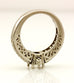 platinum 5.3mm round 0.55ct semi mount diamond engagement ring 0.15ctw band sz 4