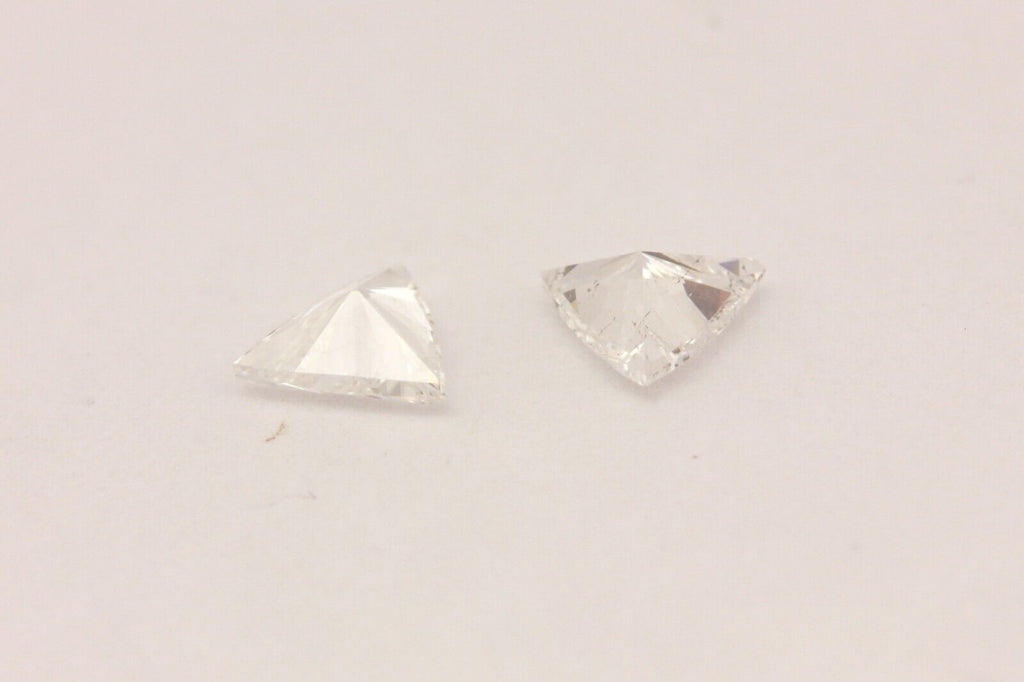 natural diamond matched pair loose triangle brilliant 0.51ctw E SI1 new