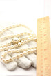 14k yellow gold round diamond Akoya pearl strand necklace 30 inch vintage estate