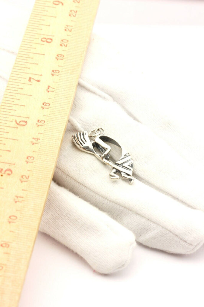 sterling silver Kolopelli pendant charm 1.25 inch 3.99g estate vintage