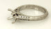 New custom platinum engagement ring diamond semi mount knife edge sz 5.25 5.48g