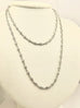 14k white gold 32 inch 4mm 5.43ctw round diamond by yard necklace new 12.15dwt