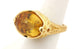 18k yellow gold 12.66ct oval Citrine Egyptian size 7 ring Eve Alfille 18.60g