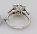 14k white gold bezel set bridal halo setting engagement ring MARS 4.7g sz 6.5