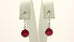 14k white gold 5.44ctw 8mm lab-created ruby lever back drop earrings 2.76Grams