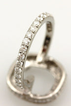 Platinum 10x8mm cushion halo 1ctw diamond engagement ring semi mount sz 5 NEW