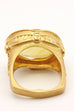 18k yellow gold 12.66ct oval Citrine Egyptian size 7 ring Eve Alfille 18.60g