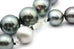 14k white gold Tahitian saltwater pearl strand necklace 18 inch 10-12.5mm new