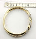 14k yellow gold 6.5" 1.55ctw round diamond swirl bangle hinged bracelet estate