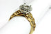 14k gold two tone halo diamond cushion semimount engagement ring braid band new