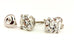 14k white gold GIA 1.62ctw natural diamond stud earrings screw back 1.2g
