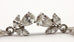 14k white gold diamond teardrop earrings 0.5ctw pear Mq Rd 1 inch length 2.80GR