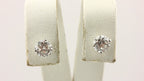 14k white gold 1.48ctw diamond stud earrings FG color I1 clarity 5.76x3.41mm 1gr