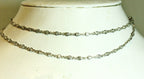 14k white gold 32 inch 4mm 5.43ctw round diamond by yard necklace new 12.15dwt