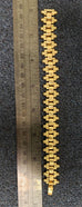 18k yellow gold heavy bullet chain bracelet 7.50 inch length 80.30 grams estate