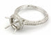 Kirk Kara Carmella 18k white gold round diamond halo engagement ring semi mount