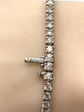 14k white gold 5.27ctw natural diamond tennis bracelet 7inch length 17 grams new