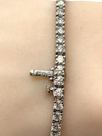14k white gold 5.27ctw natural diamond tennis bracelet 7inch length 17 grams new