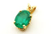 14k yellow gold natural green emerald 2.64ct oval 10x7.4mm 1.32g estate vintage