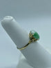 18k yellow gold jadeite jade ring band 3.00ctw size 6 2.7g