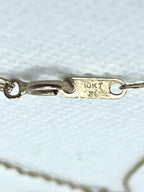 10k yellow gold thin rope chain necklace spring ring 19 inch 0.8mm 0.7g estate