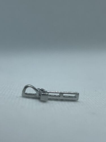 14k white gold diamond cross pendant 0.25ctw 0.75inch 1.1g estate