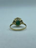 18k yellow gold jadeite jade ring band 3.00ctw size 6 2.7g
