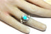 925 sterling silver 7mm round blue turquoise bypass twist ring size 9 band 7.7g