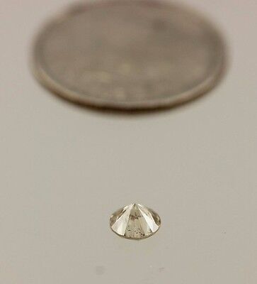 0.33 carat round brilliant cut diamond 4.2mm loose natural Light Brown I2 estate