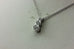 14K WHITE GOLD .80CTW DIAMOND 3 STONE PENDANT 16" 1.3MM CABLE CHAIN NECKLACE NEW