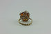 ESTATE VINTAGE WIRE WRAPPED AMBER CABOCHON RING SIZE 5.25 1.9 GRAMS HAND MADE