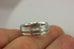 Sterling silver men's wedding band grooved lines satin center 7mm size 10 ring
