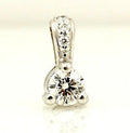 14k white gold 0.34ctw round diamond 10mm long pendant new 0.75 grams NEW