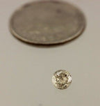 0.33 carat round brilliant cut diamond 4.2mm loose natural Light Brown I2 estate