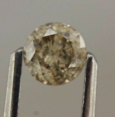 0.34 carat diamond loose natural round brilliant cut 4.3mm Light Brown I3 estate
