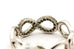 Platinum 0.28ctw round diamond infinity ring band wedding custom NEW size 6.5